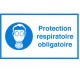 Étiquette protection respiratoire obligatoire 
