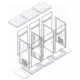 SAS Matériel 3 compartiments ABS - 110cm de large - conforme ED6307