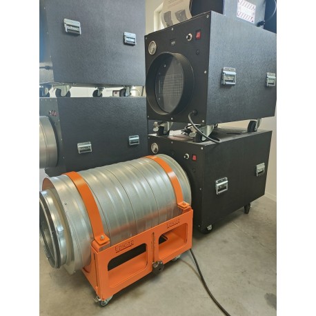 Silencieux Ø400mm sur support roulette réglable en hauteur 15/30cm